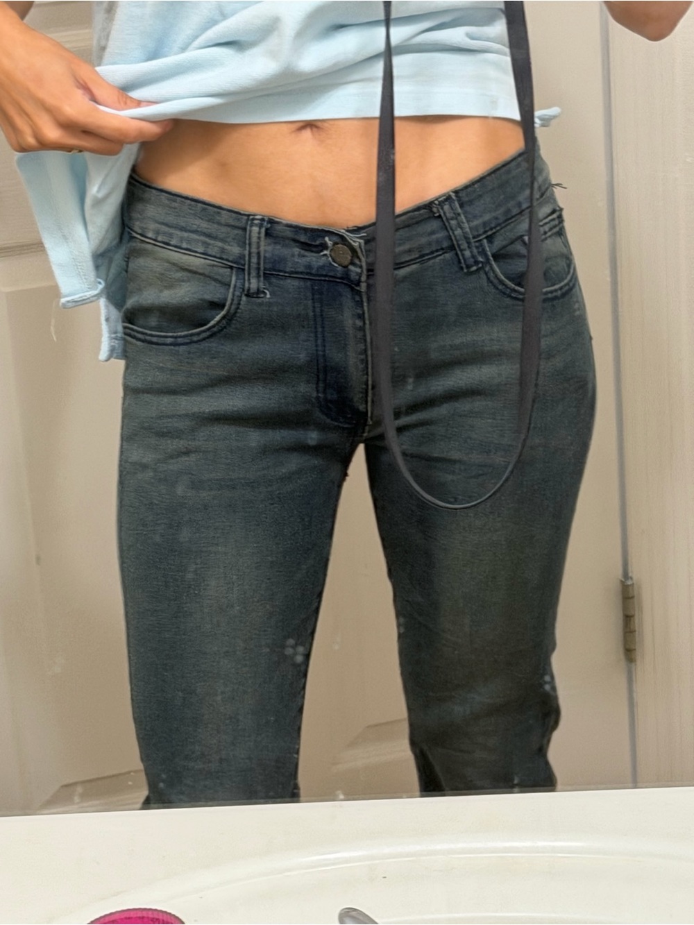 Y2K Blue Rag Low Rise Dark Wash Bootcut Jeans Size 14
